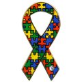 自閉症支援【リボンピンバッジ】パズル日本寄付モデル